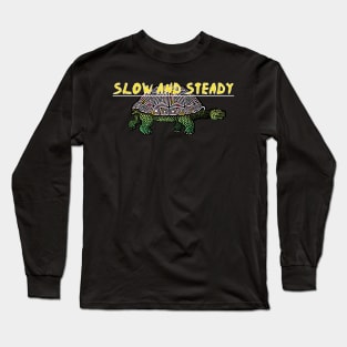 Slow and steady tortoise and the hare pink Long Sleeve T-Shirt
